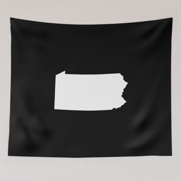 Item preview, Pennsylvania Map Silhouette – Minimal White designed and sold by Paper Drip.