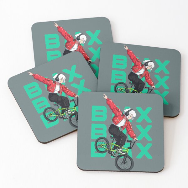 Item preview, Urban Anime BMX Rider - Green Typography Streetwear Art designed and sold by Tiny-roar-studio.