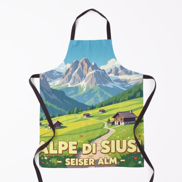 Item preview, Alpe di Siusi, Dolomites, Italy: Vintage-Style Painterly Travel Poster designed and sold by LSVart.