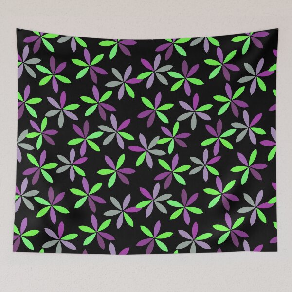 Item preview, Bright Floral on Black Seamless Repeat designed and sold by Sharon Schwalbe.