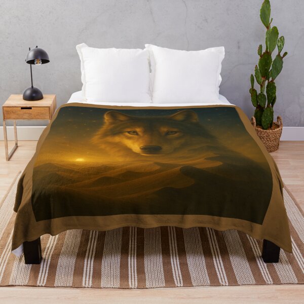Item preview, Wolf of the Horizon – Desert Nightfall Glow | GeoWild Designs designed and sold by GeoWild Designs.