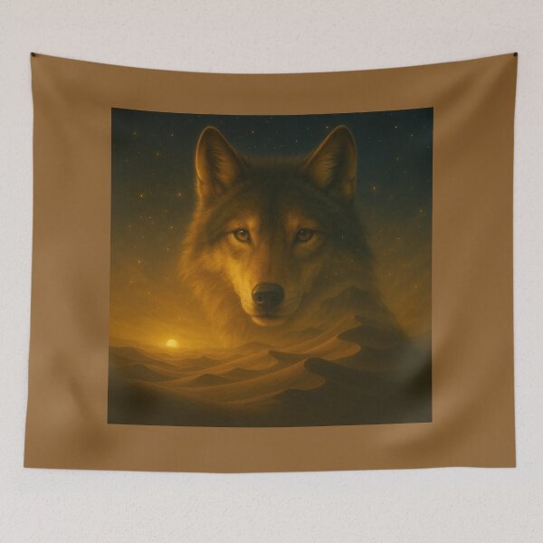 Item preview, Wolf of the Horizon – Desert Nightfall Glow | GeoWild Designs designed and sold by GeoWild Designs.