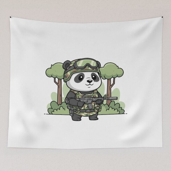 Item preview, Cute Panda Soldier Military Animal Warrior designed and sold by k3rstman1.