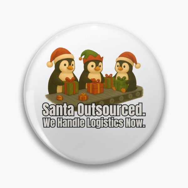 Item preview, Christmas Penguin Logistics Team – Santa Outsourced designed and sold by SVALANART.