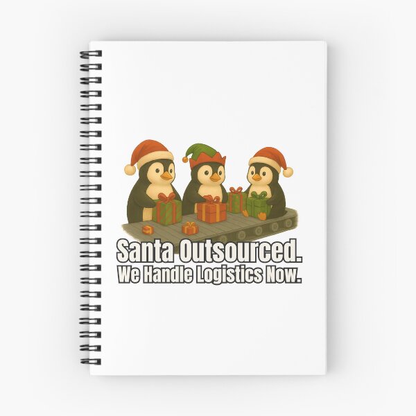 Item preview, Christmas Penguin Logistics Team – Santa Outsourced designed and sold by SVALANART.