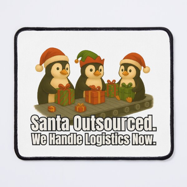 Item preview, Christmas Penguin Logistics Team – Santa Outsourced designed and sold by SVALANART.