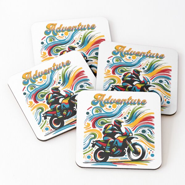Item preview, Adventure Motorcycle Rider – Abstract Colourful ADV Art designed and sold by Speeddust.