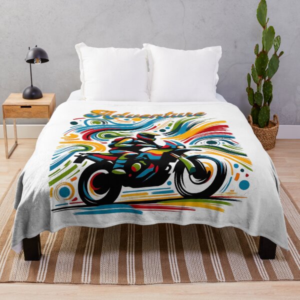 Item preview, Adventure Motorcycle Rider – Abstract Colourful ADV Art designed and sold by Speeddust.