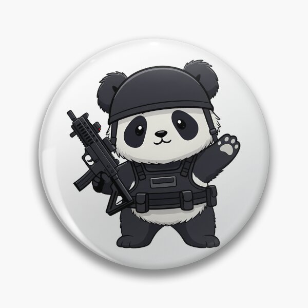 Item preview, Cute Tactical Panda Soldier with Gun designed and sold by k3rstman1.