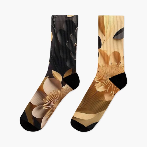 Item preview, 3D Black and Gold Floral Decor Graphic for Apparel & Home Decor designed and sold by Compass and a Camera.