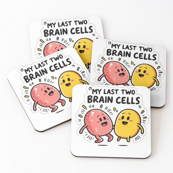 Item preview, My Last Two Brain Cells – Cute Funny Sticker designed and sold by LegacyWave.