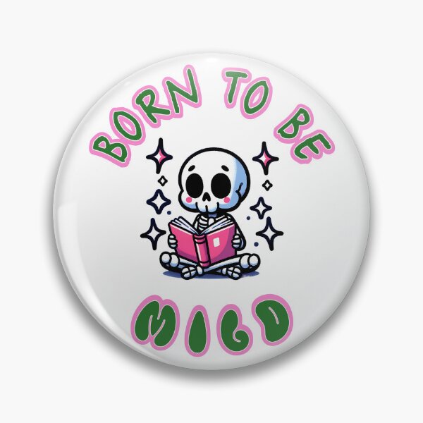 Item preview, Born To Be Mild - Bookish Cute Skeleton designed and sold by Elementalt.