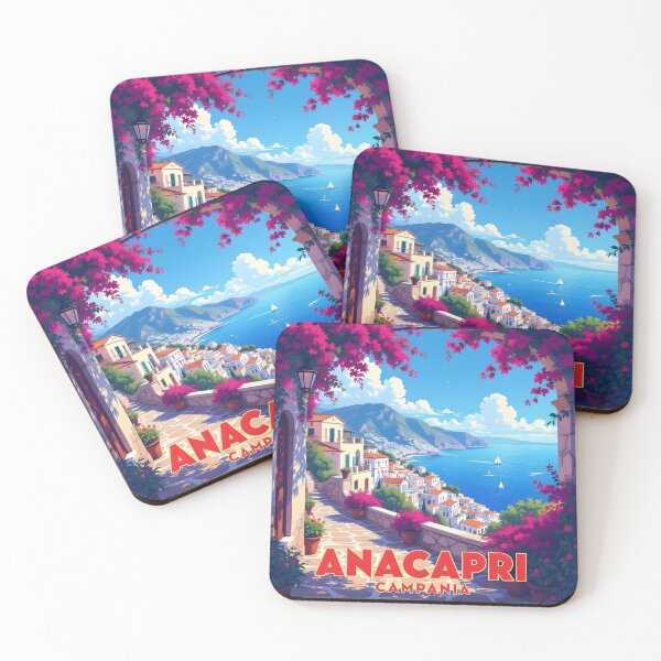 Item preview, Anacapri, Capri, Italy: Vintage-Style Painterly Travel Poster designed and sold by LSVart.