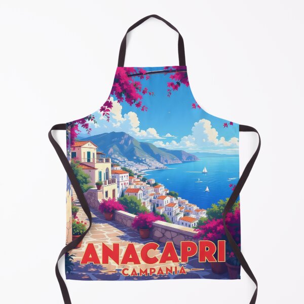 Item preview, Anacapri, Capri, Italy: Vintage-Style Painterly Travel Poster designed and sold by LSVart.