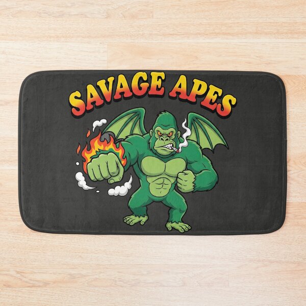 Item preview, Savage Apes - Green Gorilla with Wings and Fire Punch designed and sold by AwesomeBeyondLimits.