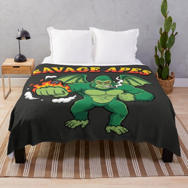 Item preview, Savage Apes - Green Gorilla with Wings and Fire Punch designed and sold by AwesomeBeyondLimits.