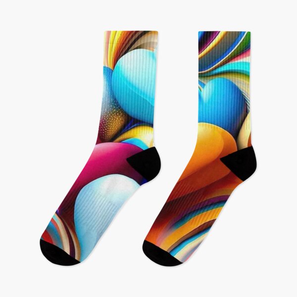Item preview, 3D Colorful Hearts Design – Vibrant Romantic Graphic for Apparel & Home Decor designed and sold by Compass and a Camera.