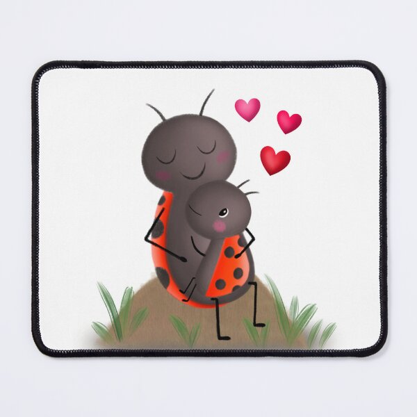 Item preview, Cute Mother & Baby Ladybugs – Sweet Love Bug Illustration designed and sold by LiudmylaMaika.