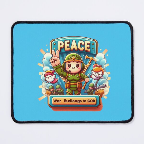 Item preview,  War Belongs to God | Cute Comic 3D Christian Label Art ,  designed and sold by PaintMeWorld.