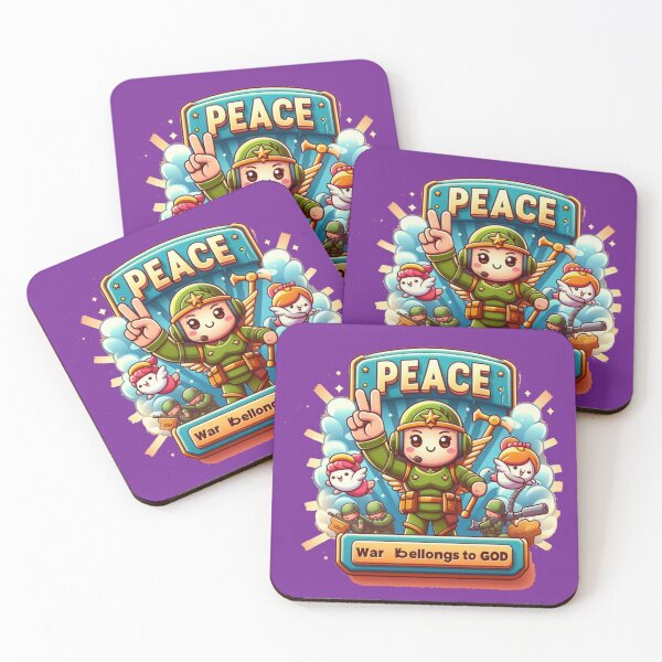 Item preview,  War Belongs to God | Cute Comic 3D Christian Label Art ,  designed and sold by PaintMeWorld.