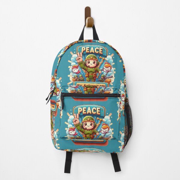 Item preview, War Belongs to God | Cute Comic 3D Christian Label Art , designed and sold by PaintMeWorld.