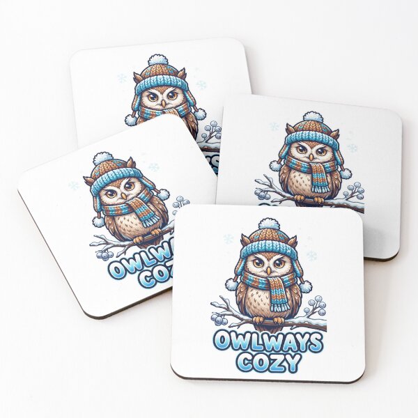 Item preview, OWLWAYS COZY Cute Winter Owl designed and sold by Quillway.