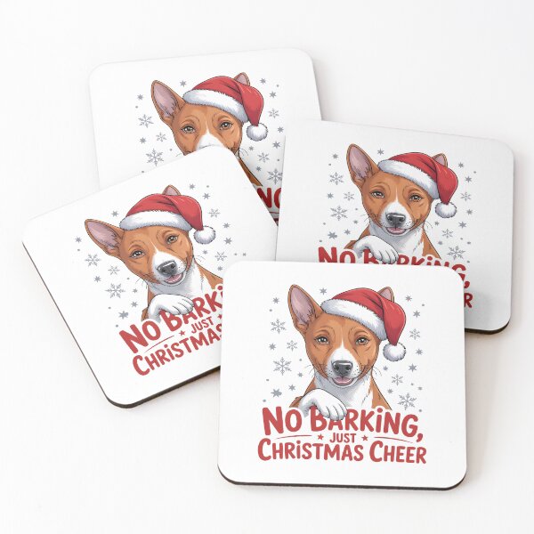 Item preview, No Barking Just Christmas Cheer Cute Adult Basenji Christmas Gift designed and sold by Slaw-Creation.