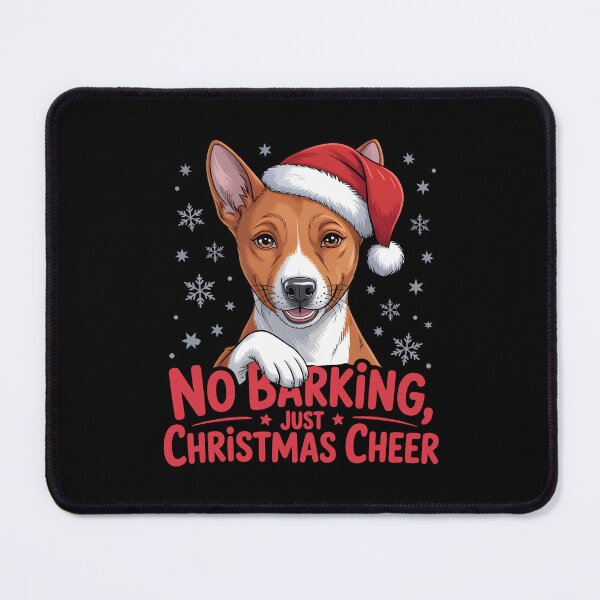 Item preview, No Barking Just Christmas Cheer Cute Adult Basenji Christmas Gift designed and sold by Slaw-Creation.