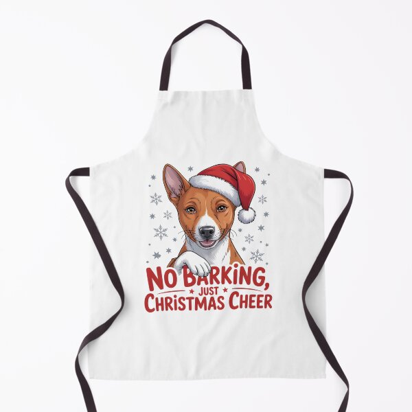 Item preview, No Barking Just Christmas Cheer Cute Adult Basenji Christmas Gift designed and sold by Slaw-Creation.