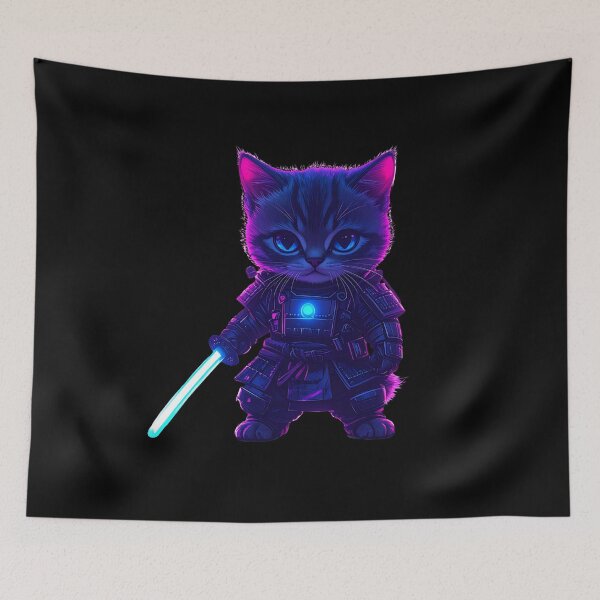 Item preview, A neon assassin's cat T-shirt designed and sold by Alicjareign.