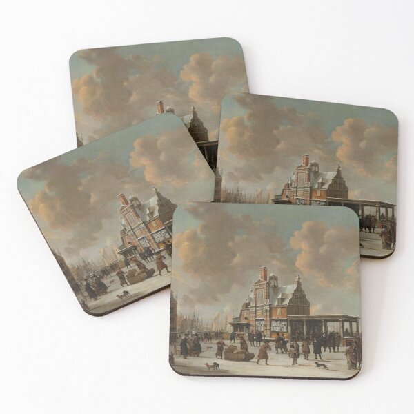 Item preview, The Paalhuis and the Nieuwe Brug, Amsterdam, in the Winter designed and sold by felttipcat.
