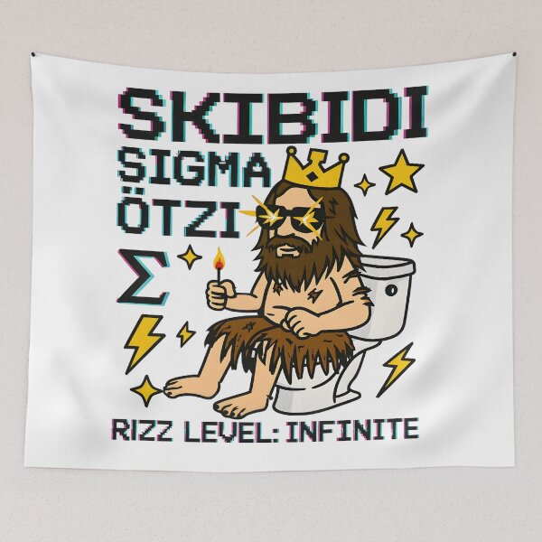 Artikelvorschau, Skibidi Sigma Ötzi Infinite Rizz Art entworfen und verkauft von AnnDesignStudio.