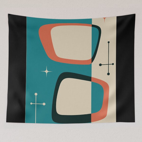 Item preview, Retro Mid Century Mod Atomic Geometric designed and sold by RetroMaggie.