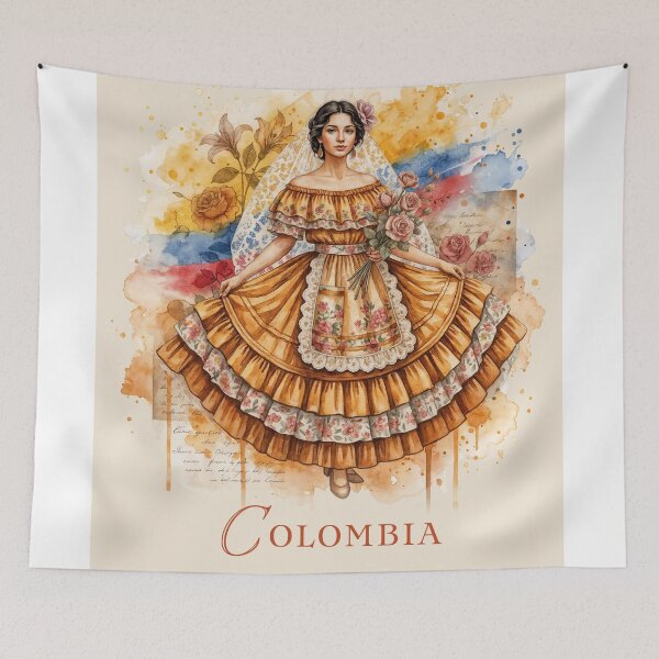 Item preview, Colombian Grace: Traditional Beauty in Bloom designed and sold by ForeverPrintsOK.