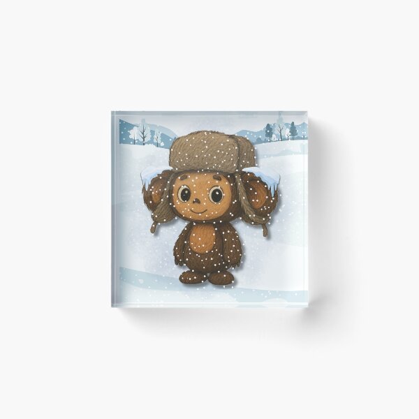 Item preview, Cheburashka in a Winter Ushanka designed and sold by Russian101.