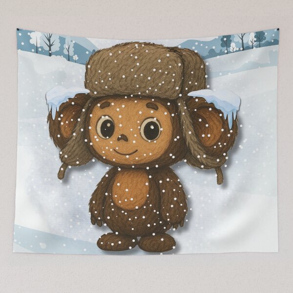 Item preview, Cheburashka in a Winter Ushanka designed and sold by Russian101.