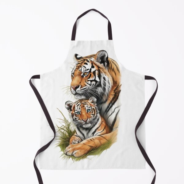Item preview, Mother Tiger and Baby Realistic Color Illustration designed and sold by CHRIST5000.