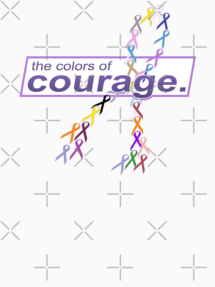 The Colors of Courage Cancer Awareness Ribbons Illustration by hobrath