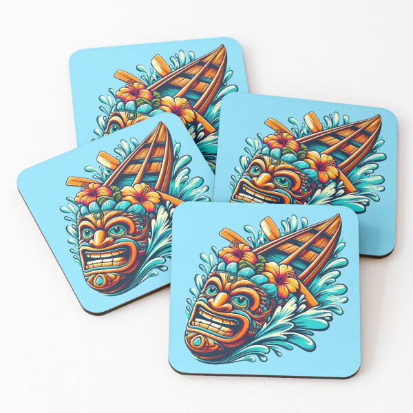 Item preview, Vibrant Tiki Mask and Outrigger Canoe designed and sold by GREENZ0NE.