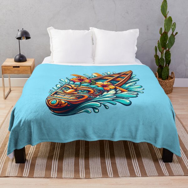 Item preview, Vibrant Tiki Mask and Outrigger Canoe designed and sold by GREENZ0NE.