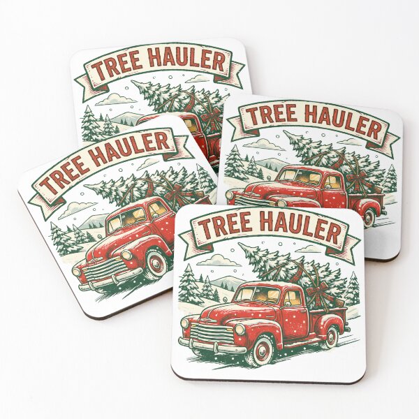 Item preview, TREE HAULER Vintage Holiday Truck designed and sold by Quillway.