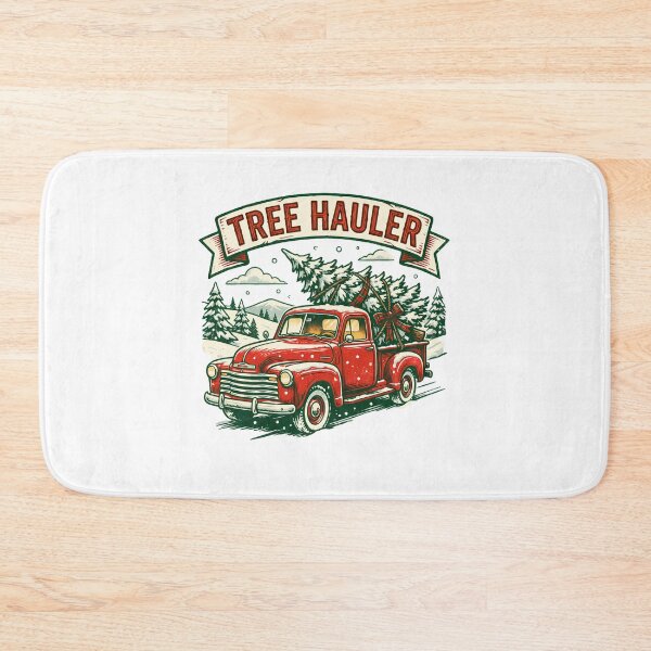 Item preview, TREE HAULER Vintage Holiday Truck designed and sold by Quillway.