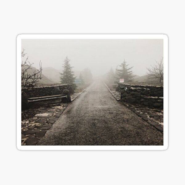 Foggy day in Israel Sticker