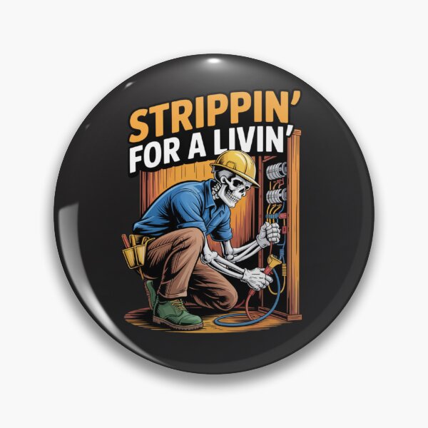 Item preview, Trippin' For A Livin' Funny Skeleton Electrician Lover designed and sold by Clairenity Studio.