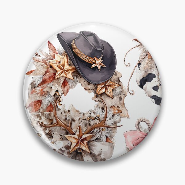 Item preview, Western Cowprint Holiday Wreath Trio designed and sold by Anastasiia Yurevych.