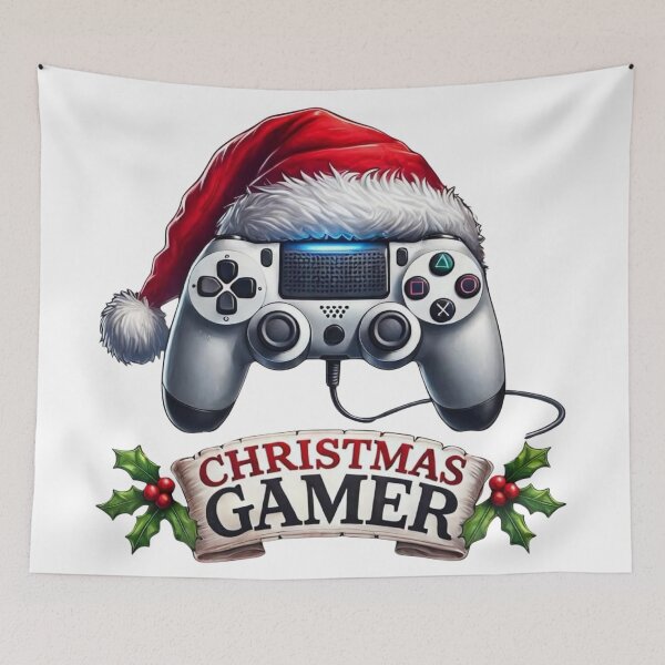 Item preview, Christmas Gamer Controller Santa Hat Holiday Art designed and sold by LiXiCGifts.
