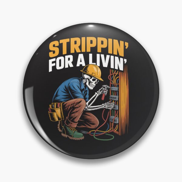 Item preview, Trippin' For A Livin' Funny Skeleton Electrician Lover designed and sold by Clairenity Studio.