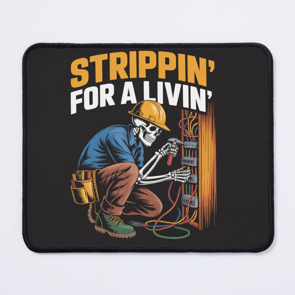 Item preview, Trippin' For A Livin' Funny Skeleton Electrician Lover designed and sold by Clairenity Studio.