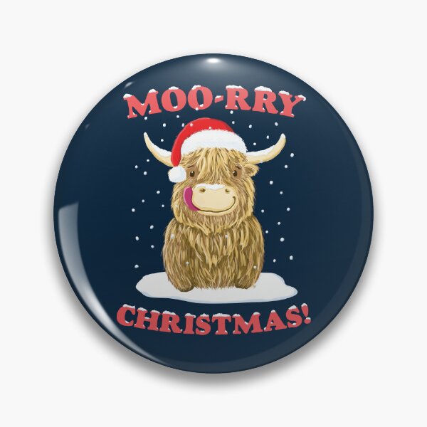 Item preview, Moo-rry Christmas Highland Cow From Scotland designed and sold by brodyquixote.