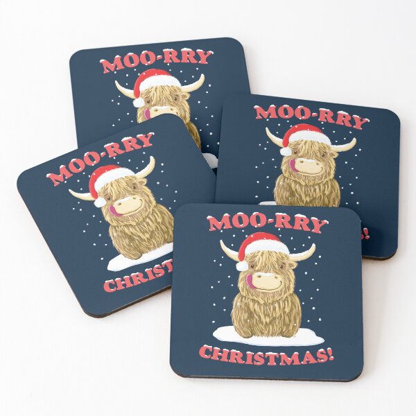 Item preview, Moo-rry Christmas Highland Cow From Scotland designed and sold by brodyquixote.